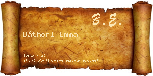 Báthori Emma névjegykártya